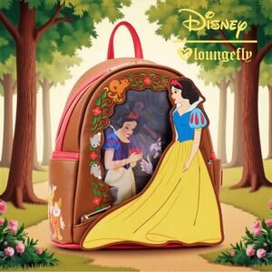 Loungefly Disney Snow White Lenticular Princess Series Mini Backpack NWT!